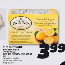 IGA TWINNINGS TEA OR HERBAL TEA BAGS offer