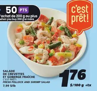 IGA C'EST PRÊT! FRESH POLLOCK AND SHRIMP SALAD offer