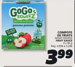 IGA GOGO SQUEEZ FRUIT SAUCE offer