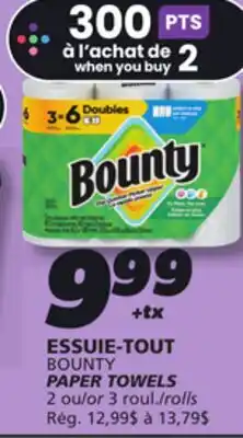 IGA BOUNTY PAPER TOWELS offer