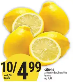 Marché Adonis CITRONS | LEMONS offer