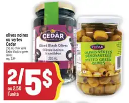 Marché Adonis OLIVES NOIRES OU VERTES CEDAR | CEDAR BLACK OR GREEN OLIVES offer