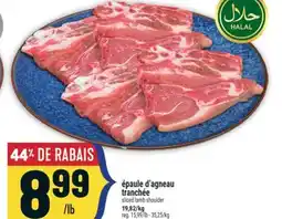 Marché Adonis ÉPAULE D'AGNEAU TRANCHÉE | SLICED LAMB SHOULDER offer