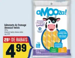 Marché Adonis BÂTONNETS DE FROMAGE AMOOZA! TWISTS | AMOOZA! TWISTS CHEESE STICKS offer