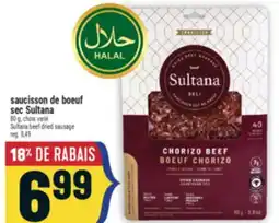 Marché Adonis SAUCISSON DE BOEUF SEC SULTANA | SULTANA BEEF DRIED SAUSAGE offer