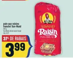 Marché Adonis PAIN AUX RAISINS TRANCHÉ SUN-MAID | SUN-MAID SLICED RAISIN BREAD offer