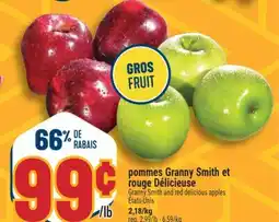 Marché Adonis POMMES GRANNY SMITH ET ROUGE DÉLICIEUSE | GRANNY SMITH AND RED DELICIOUS APPLES offer