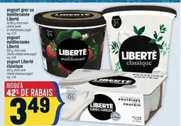 Marché Adonis YOGOURT GREC OU MÉDITERRANÉE LIBERTÉ | LIBERTÉ GREEK OR MÉDITERRANÉE YOGURT offer