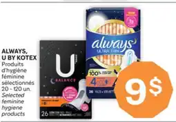 Brunet U BY KOTEX Produits d'hygiène féminine sélectionnés offer