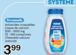 Brunet PERSONNELLE Antiacides croquables à base de calcium 500 - 1000 mg offer