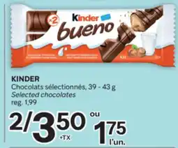 Brunet KINDER Chocolats sélectionnés offer