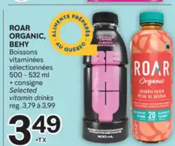 Brunet ROAR ORGANIC, BEHY Boissons vitaminées sélectionnées offer