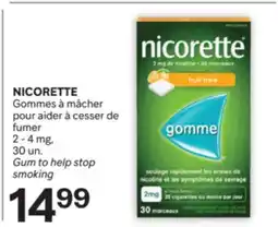 Brunet NICORETTE Gommes à mâcher pour aider à cesser de fumer 2-4mg offer