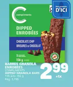 Marché Bonichoix COMPLIMENTS DIPPED GRANOLA BARS offer