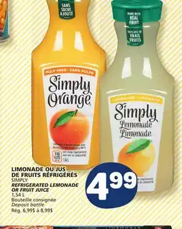 Marché Bonichoix SIMPLY REFRIGERATED LEMONADE REFRIGERATED LEMONADE OR FRUIT JUICE offer