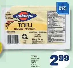 Marché Bonichoix UNISOYA NATURE TOFU offer