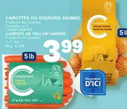 Marché Bonichoix COMPLIMENTS CARROTS OR YELLOW ONIONS offer