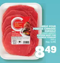 Marché Bonichoix COMPLIMENTS FROZEN BEEF FOR CHINESE FONDUE offer
