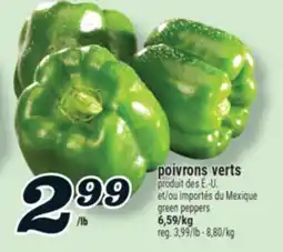 Marché Richelieu POIVRONS VERTS | GREEN PEPPERS offer
