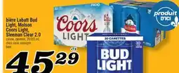 Marché Richelieu bière Labatt Bud Light, Molson Coors Light, Sleeman Clear 2.0 | Beer offer