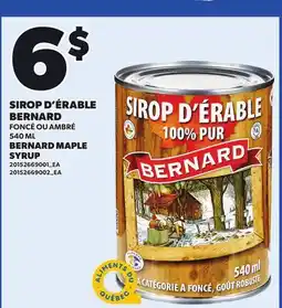 Provigo BERNARD MAPLE SYRUP offer
