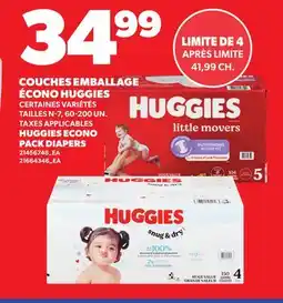 Provigo HUGGIES ECONO PACK DIAPERS, 60-200 UN offer