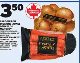 Provigo FARMER'S MARKET CARROTS OR YELLOW ONIONS, SAC DE 3 LB offer