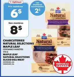 Provigo MAPLE LEAF NATURAL SELECTIONS SLICED DELI MEAT offer