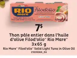 Provigo RIO MARE FILOD'OLIO SOLID LIGHT TUNA IN OLIVE OIL offer