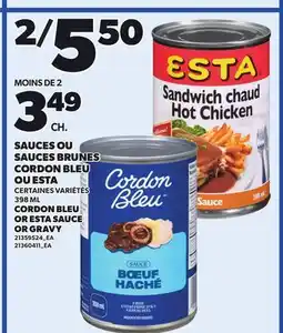 Provigo CORDON BLEU OR ESTA SAUCE OR GRAVY offer