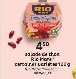Provigo RIO MARE TUNA SALAD offer