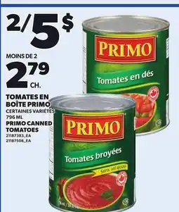 Provigo PRIMO CANNED TOMATOES offer