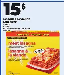 Provigo NO NAME MEAT LASAGNA offer