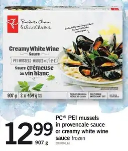 Loblaws PC PEI mussels in provencale sauce or creamy white wine sauce frozen offer