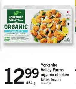 Loblaws Yorkshire Valley Farms organic chicken bites frozen offer
