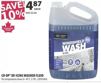 Co-op de-icing washer fluid