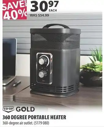 Co-op gold 360 degree portable heater