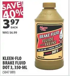 Kleen-flo brake fluid dot 3