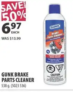 Gunk brake parts cleaner