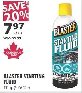 Blaster starting fluid