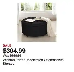Wayfair Winston Porter Upholstered Ottoman with Storage offer