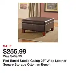 Wayfair Red Barrel Studio Gallup 28 Wide Leather Square Storage Ottoman Bench offer