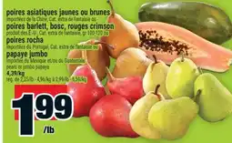 Super C POIRES ASIATIQUES JAUNES OU BRUNES | PEARS offer