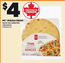 Loblaws PC PIZZA CRUST, 300/440 G offer