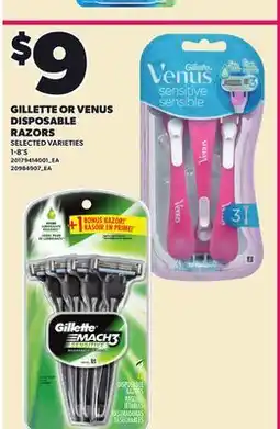Loblaws GILLETTE OR VENUS DISPOSABLE RAZORS, 1-8'S offer