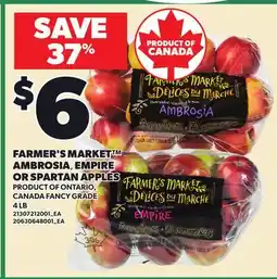 Loblaws FARMER'S MARKET AMBROSIA EMPIRE OR SPARTAN APPLES, 4 LB offer