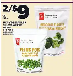Loblaws PC VEGETABLES offer