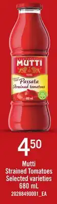 Loblaws MUTTI STRAINED TOMATOES offer