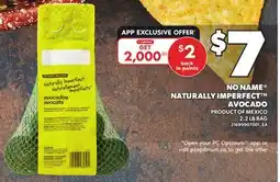 Loblaws NO NAME NATURALLY IMPERFECT AVOCADO, 2.2 LB BAG offer