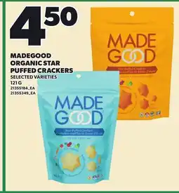Loblaws MADEGOOD ORGANIC STAR PUFFED CRACKERS offer
